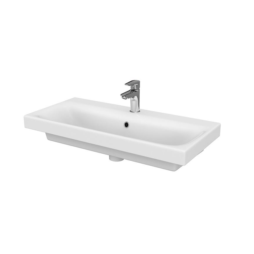 Cersanit S801-221-DSM - Zidna kupaonska ormarić s umivaonikom MODUO 62x80 cm sjajno bijela