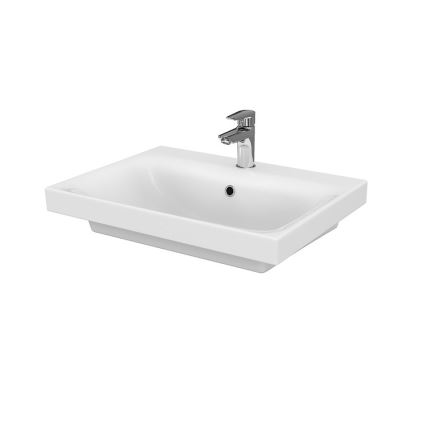 Cersanit S801-223-DSM - Viseći kupaonski ormarić s umivaonikom MODUO 60x57x45 cm sjajna bijela