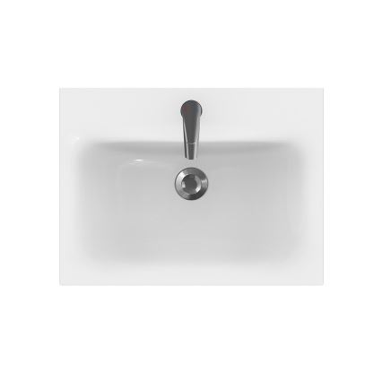 Cersanit S801-223-DSM - Viseći kupaonski ormarić s umivaonikom MODUO 60x45 cm, bijela visokog sjaja