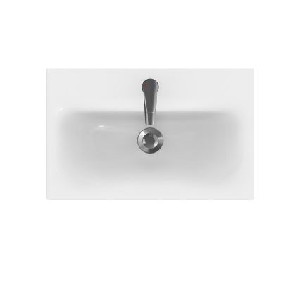 Cersanit S801-227-DSM - Viseći kupaonski ormarić s umivaonikom MODUO SLIM 60x38 cm, bijela u visokom sjaju