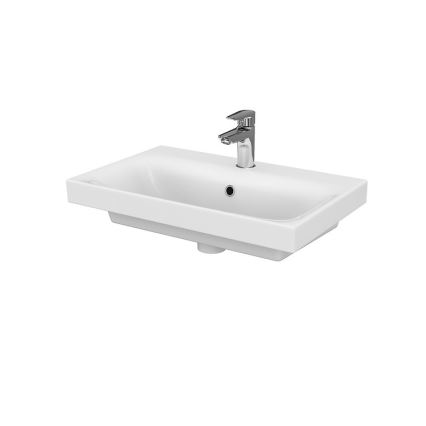 Cersanit S801-227-DSM - Zidna kupaonska ormarić s umivaonikom MODUO SLIM 62xcm sjajno bijela