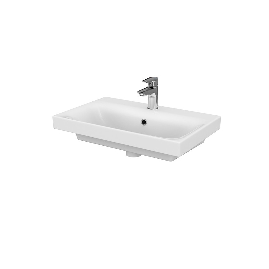 Cersanit S801-227-DSM - Viseći kupaonski ormarić s umivaonikom MODUO SLIM 60x57x38 cm bijela visokog sjaja