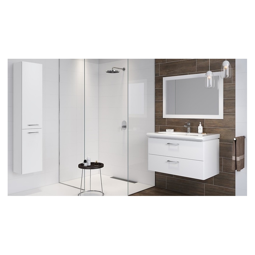 Cersanit S801-338-DSM - Viseći kupaonski ormarić s umivaonikom ELODY 46x80 cm bijela
