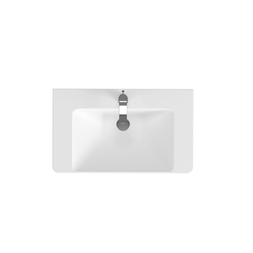 Cersanit S801-338-DSM - Viseći kupaonski ormarić s umivaonikom ELODY 46x80 cm bijela