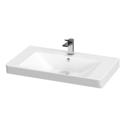 Cersanit S801-338-DSM - Viseći kupaonski ormarić s umivaonikom ELODY 46x80 cm bijela