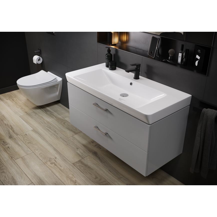 Cersanit S801-338-DSM - Zidna kupaonska ormarić s umivaonikom LARA 46x80 cm bijela