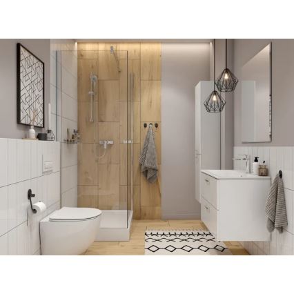 Cersanit S801-538 - Zidni kupaonski ormarić s umivaonikom NIKO 80x50x45 cm bijela