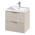Cersanit S801-541 - Viseći kupaonski ormarić s umivaonikom TIRSO 60x60x45 cm bež