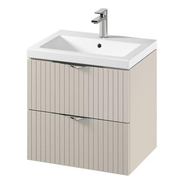Cersanit S801-541 - Viseći kupaonski ormarić s umivaonikom TIRSO 60x60x45 cm bež