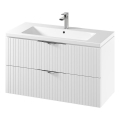 Cersanit S801-542 - Zidni kupaonski ormarić s umivaonikom TIRSO 100x60x45 cm bijela