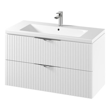 Cersanit S801-542 - Zidni kupaonski ormarić s umivaonikom TIRSO 100x60x45 cm bijela