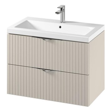Cersanit S801-543 - Viseći kupaonski ormarić s umivaonikom TIRSO 80x60x45 cm, bež