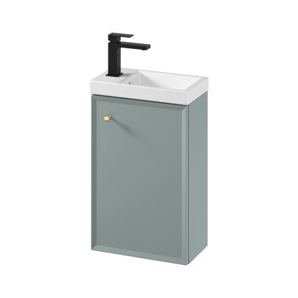 Cersanit S801-570 - Zidni kupaonski ormarić s umivaonikom MILLE 40x62x22 cm u boji mente