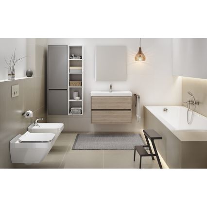 Cersanit S924-008 - Zidni kupaonski ormarić za umivaonik CREA 60x54x45 cm hrast