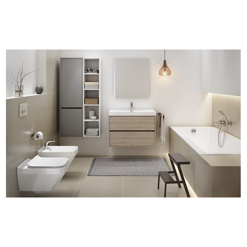 Cersanit S924-008 - Zidni kupaonski ormarić za umivaonik CREA 60x54x45 cm hrast