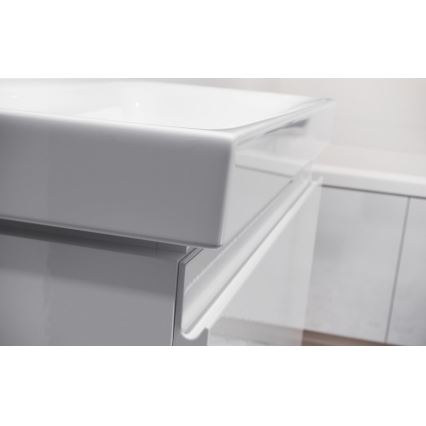 Cersanit S929-010 - Viseći kupaonski ormarić za umivaonik MEDDIE 57x59,5 cm sjajna bijela