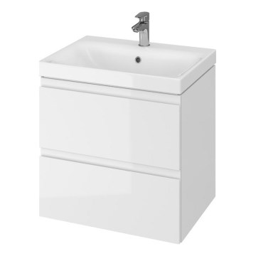 Cersanit S929-010 - Viseći kupaonski ormarić za umivaonik MEDDIE 57x59,5 cm sjajna bijela