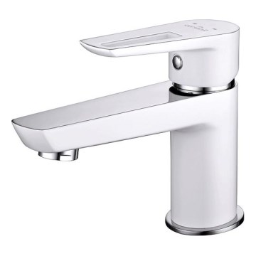 Cersanit S951-047 - Miješalica za umivaonik MILLE 13,4 cm bijela + gornji dio sifona