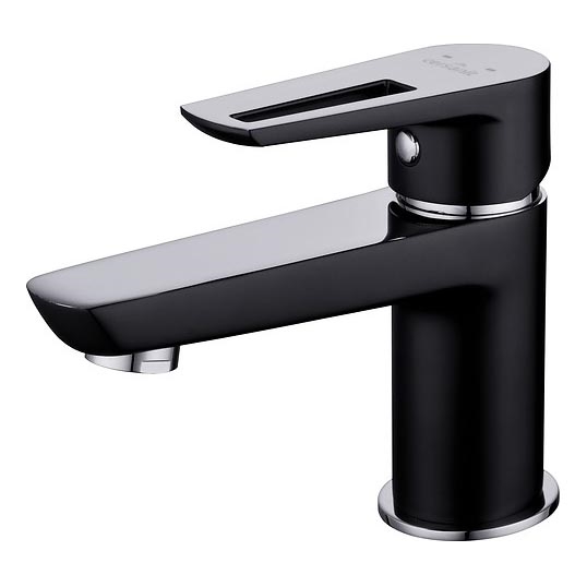 Cersanit S951-048 - Miješalica za umivaonik MILLE 13,4 cm crna + gornji dio sifona