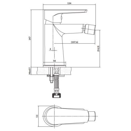 Cersanit S951-570 - Baterija za bide MODUO crna