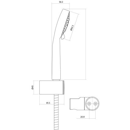Cersanit S952-003 -Set za kadu s miješalicom + miješalica za umivaonik MILLE sjajni krom