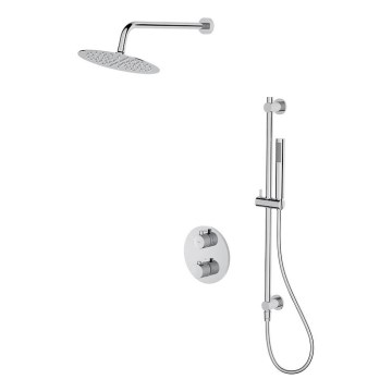 Cersanit S952-032 - Tuš set s termostatskom podžbuknom baterijom ZEN sjajni krom