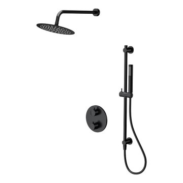 Cersanit S952-033 - Tuš set s termostatskom podžbuknom baterijom ZEN crna