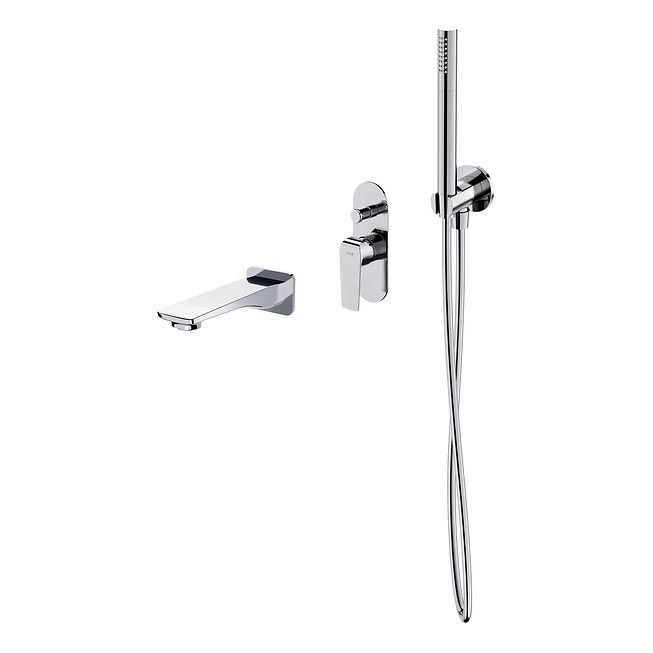 Cersanit S952-036 - Set za kadu s podžbuknom miješalicom CITY sjajni krom