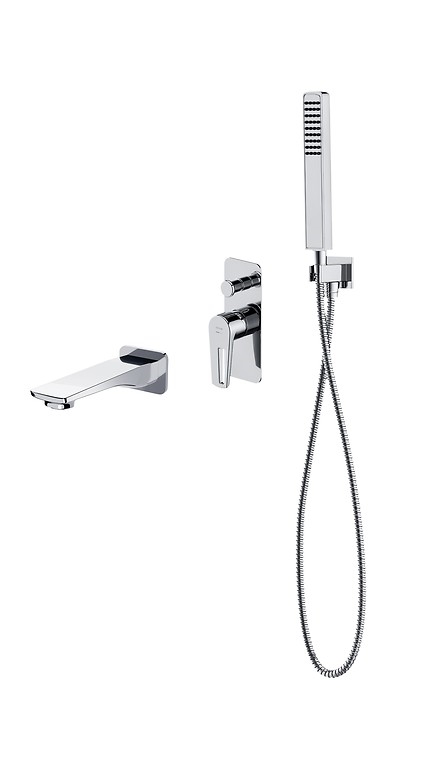 Cersanit S952-037 - Set za kadu s podžbuknom miješalicom MILLE sjajni krom