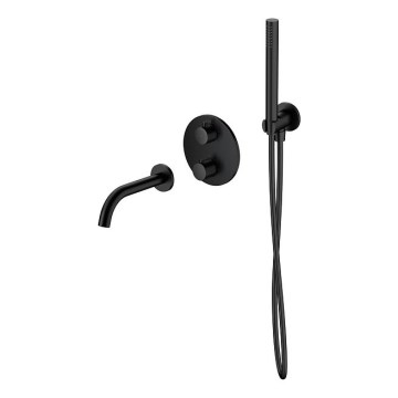 Cersanit S952-041 - Kada set s termostatskom podžbuknom baterijom ZEN crna