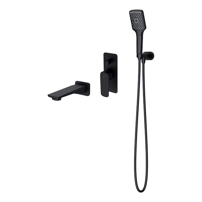 Cersanit S952-044 - Set za kadu s podžbuknom miješalicom LARGA crna