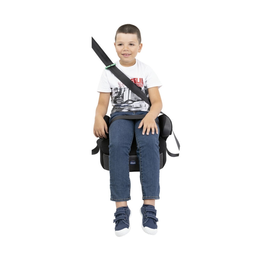 Chicco - Booster autosjedalica QUASAR FIX i-Size (126-150 cm) crna/siva