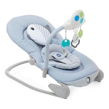 Chicco - Dječja vibrirajuća njihaljka s melodijom BALLOON Dots 2xAA + 1xLR20 plava