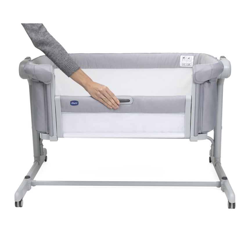 Chicco - Dječji krevetić 2u1 NEXT2ME MAGIC EVO svijetlo siva
