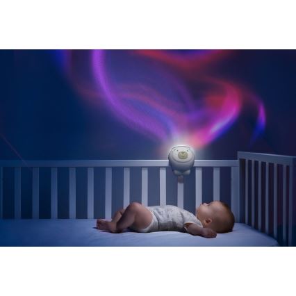 Chicco - Dječji projektor 2u1 POLAR BEAR 3xAA bež