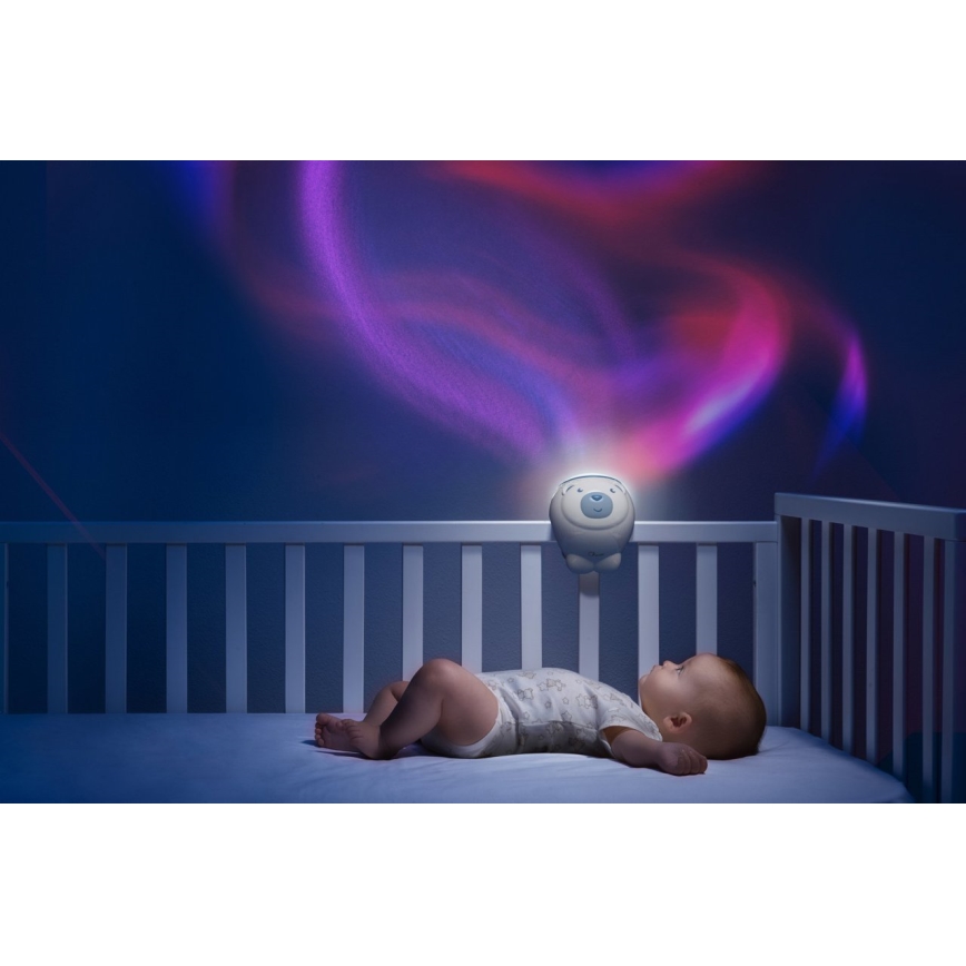 Chicco - Dječji projektor 2u1 POLAR BEAR 3xAA plava