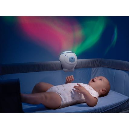 Chicco - Dječji projektor 2u1 POLAR BEAR 3xAA plava