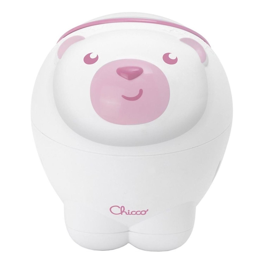 Chicco - Dječji projektor 2u1 POLARNI MEDVJED 3xAA ružičasta