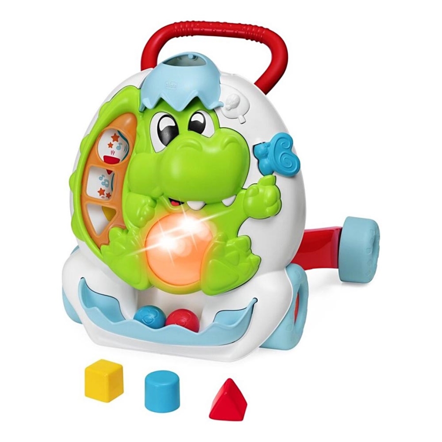 Chicco - Hodalica s aktivnostima i zvukom 2u1 DINO 2xAA