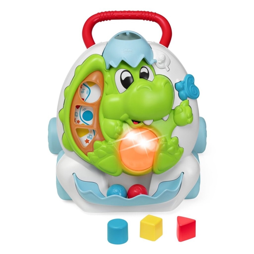 Chicco - Hodalica s aktivnostima i zvukom 2u1 DINO 2xAA