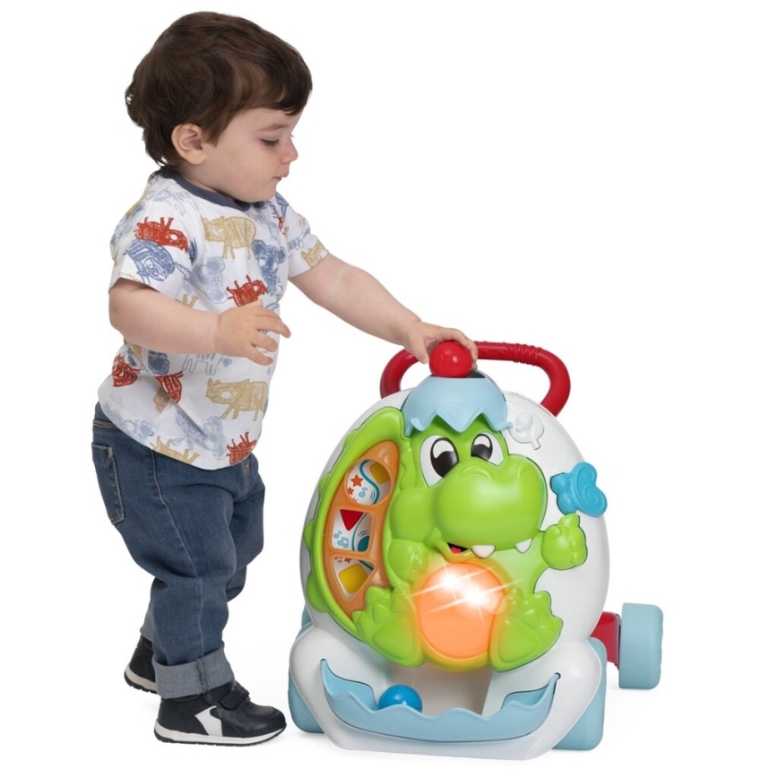 Chicco - Hodalica s aktivnostima i zvukom 2u1 DINO 2xAA