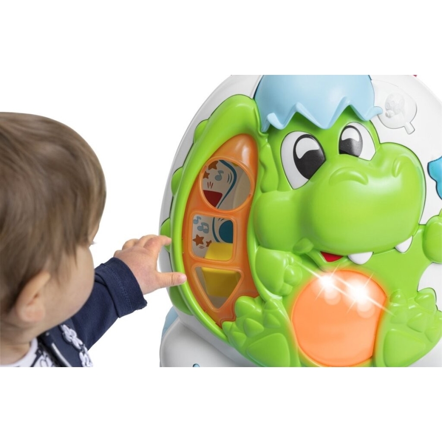 Chicco - Hodalica s aktivnostima i zvukom 2u1 DINO 2xAA