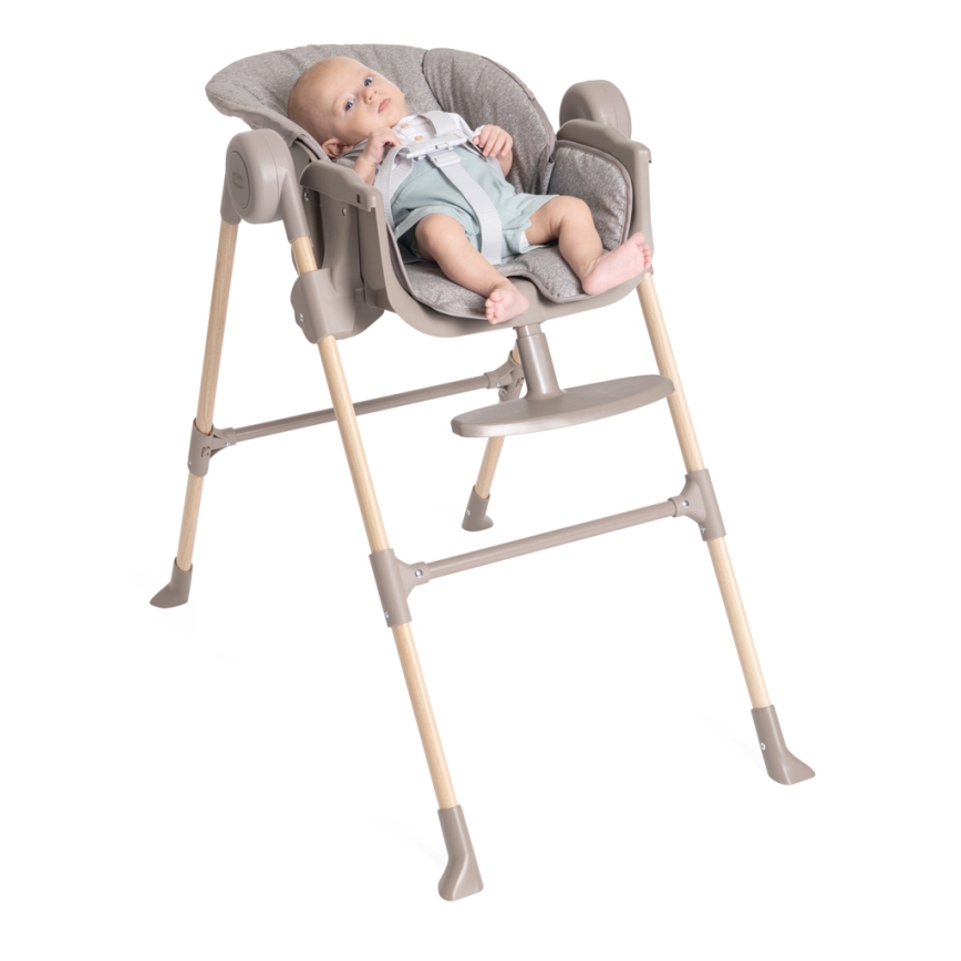 Chicco - Hranilica Polly Essential - siva/smeđa