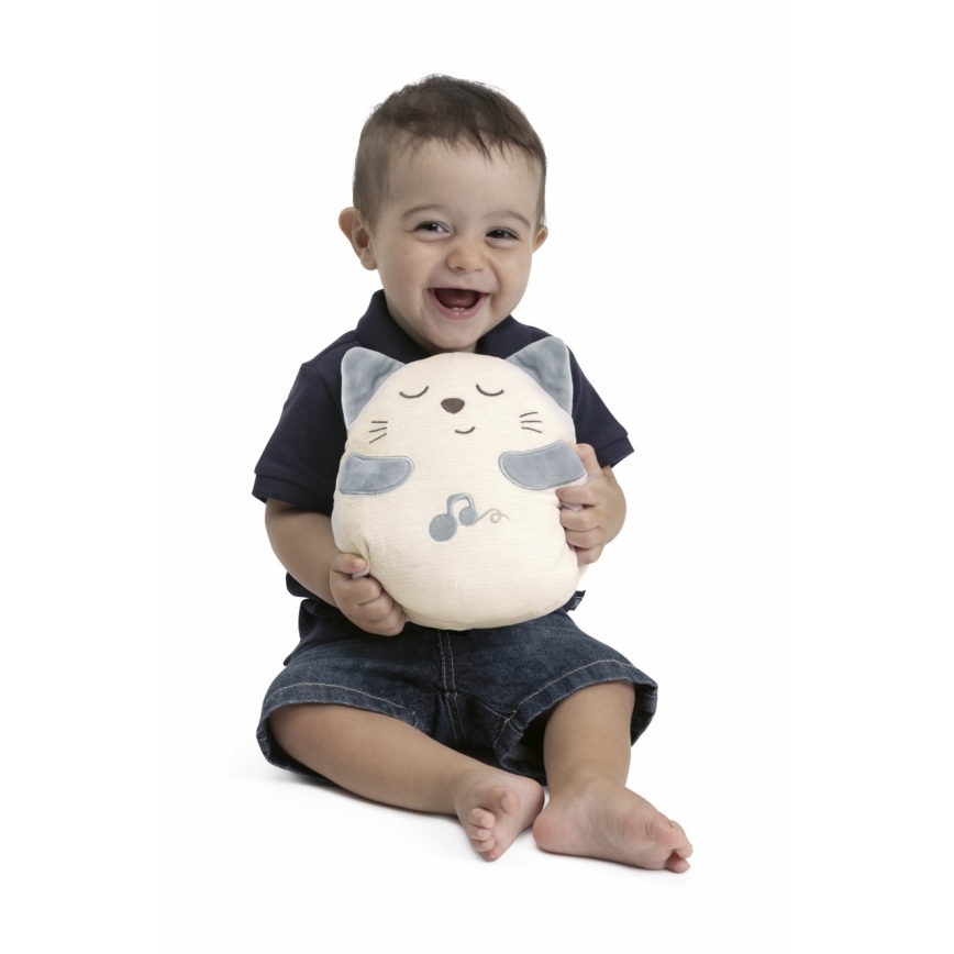 Chicco - Plišana interaktivna igračka mačka 3xAAA