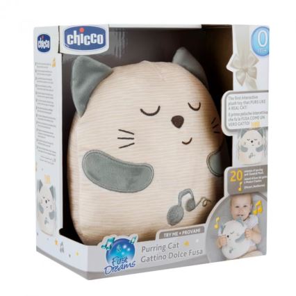 Chicco - Plišana interaktivna igračka mačka 3xAAA