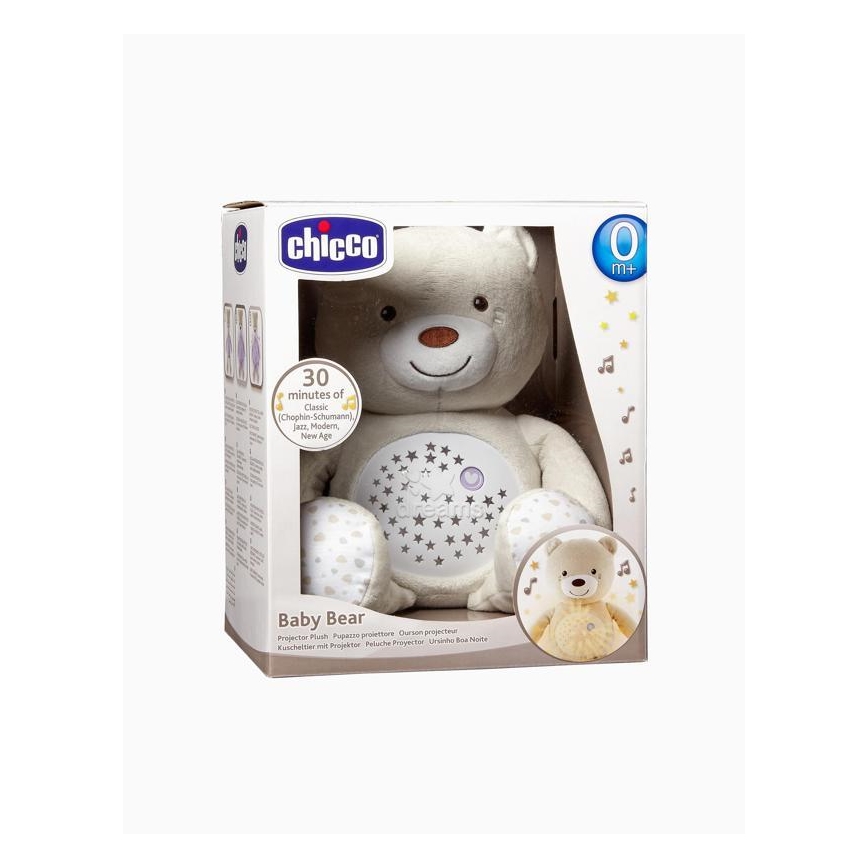 Chicco - Projektor s melodijama BABY BEAR 3xAAA bež