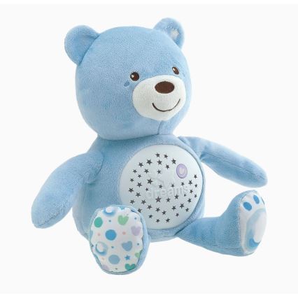 Chicco - Projektor s melodijama BABY BEAR 3xAAA plava