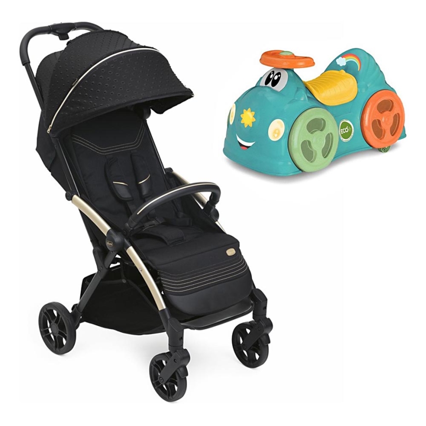 Chicco - Sportska kolica GOODY XPLUS Black Re_Lux Eco+ + guralica ALL AROUND