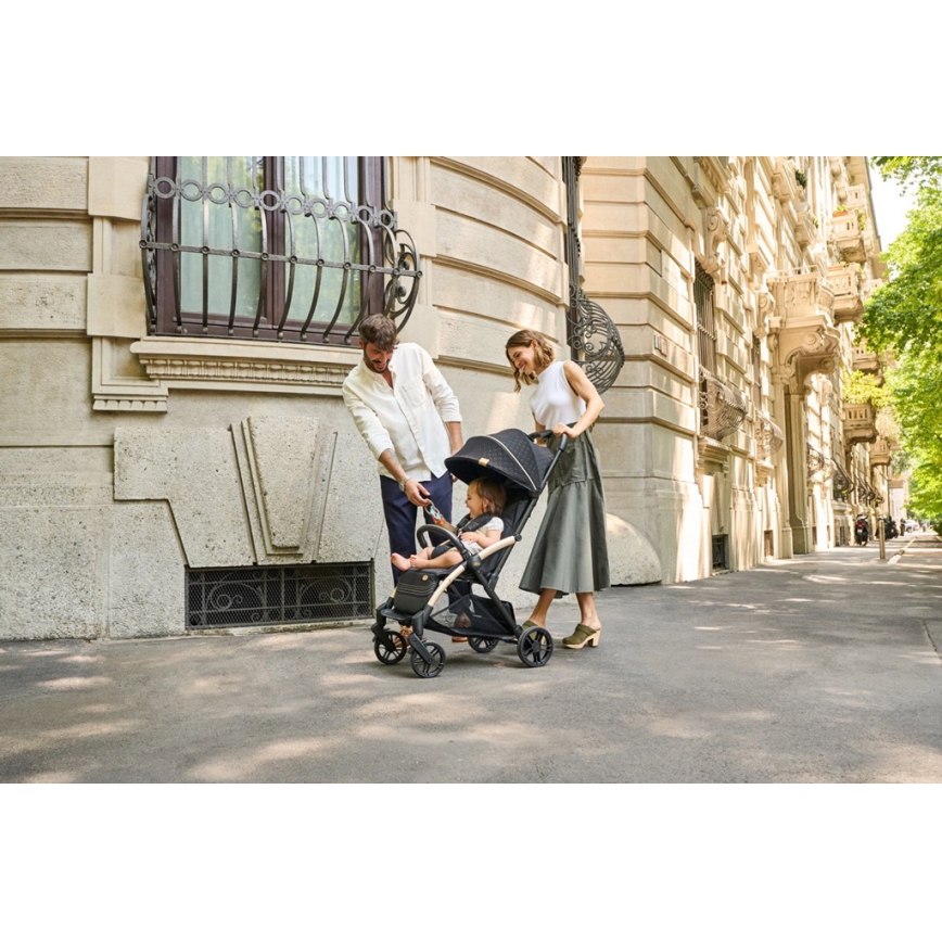 Chicco - Sportska kolica GOODY XPLUS Black Re_Lux Eco+ + guralica ALL AROUND