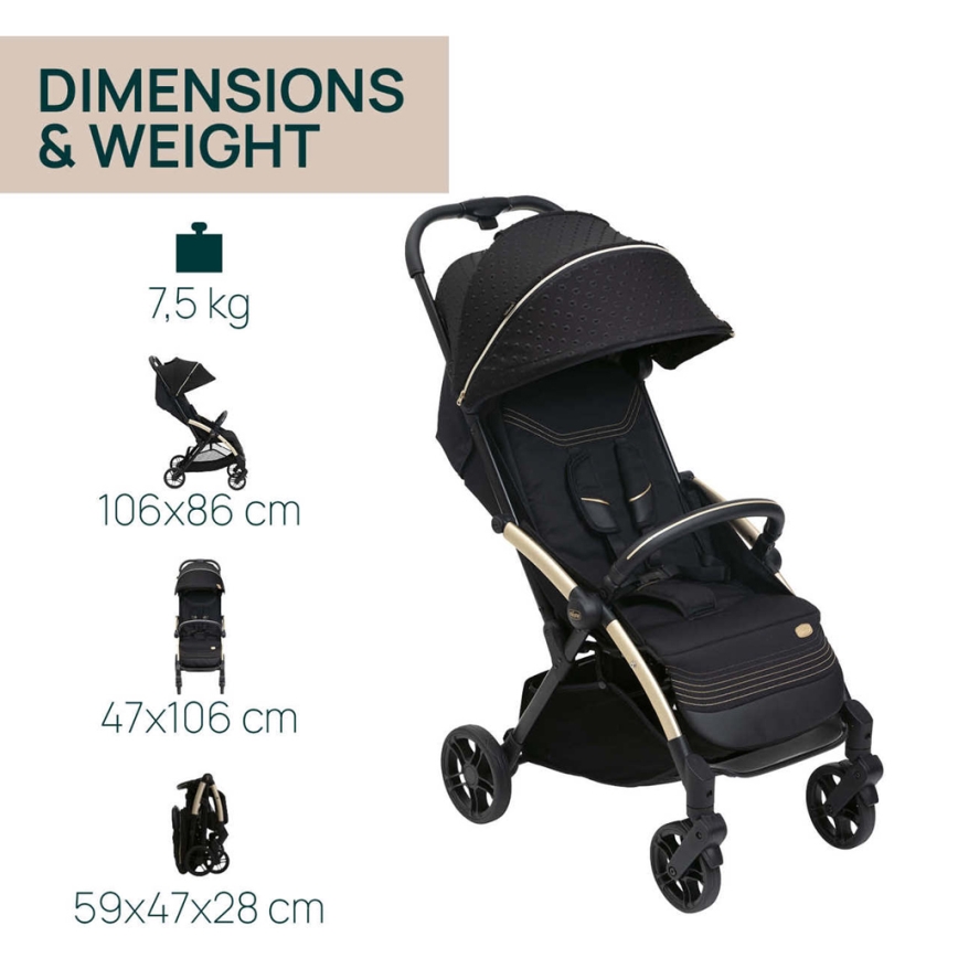 Chicco - Sportska kolica GOODY XPLUS Black Re_Lux Eco+ + guralica ALL AROUND